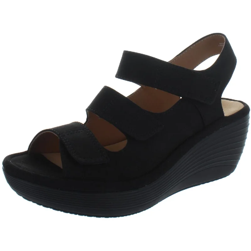 Women's Cork - Soled Espadrille Sandals with a Rope - Trimmed Upper in Navy for a Summer VibeClarks Womens Reedly Juno Faux Suede Platform Wedges Women's Cork - Soled Espadrille Sandals with a Rope - Trimmed Upper in Navy for a Summer VibeClarks Womens Reedly Juno Faux Suede Platform Wedges