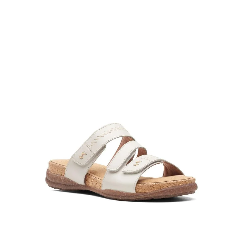 Women's Ankle - Strap Sandals with a Block Heel in Red for a Sophisticated StyleClarks Womens Roseville Bay Leather Slip-On Slide Sandals