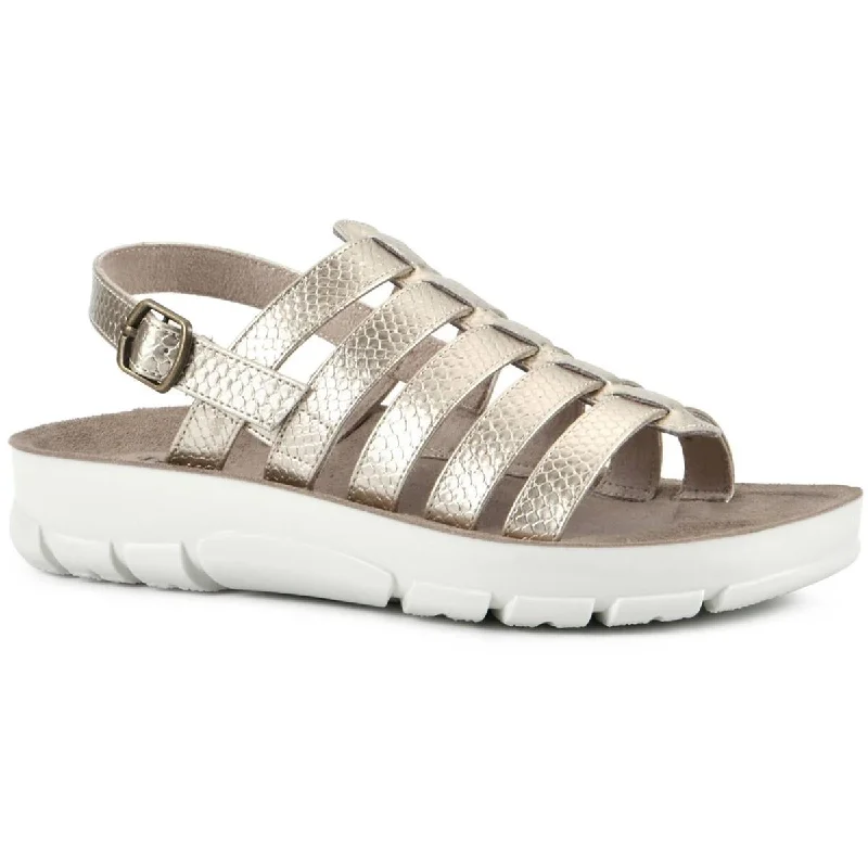 Women's Sandals with a Glitter - Coated Strap in Gold for a Sparkly Summer OutfitCliffs by White Mountain Womens Beginning Faux Leather Caged Sport Sandals Women's Sandals with a Glitter - Coated Strap in Gold for a Sparkly Summer OutfitCliffs by White Mountain Womens Beginning Faux Leather Caged Sport Sandals