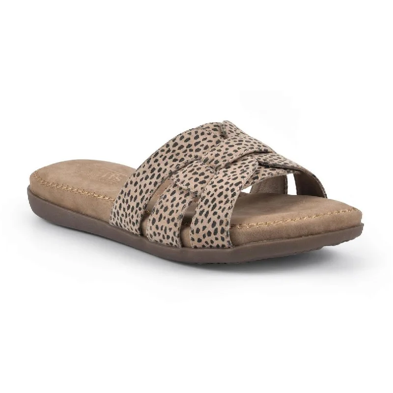 Child - Friendly Women's Sandals with a Secure Buckle in Purple for Moms on the GoCliffs by White Mountain Womens Fredie Open Toe Flats Slide Sandals Child - Friendly Women's Sandals with a Secure Buckle in Purple for Moms on the GoCliffs by White Mountain Womens Fredie Open Toe Flats Slide Sandals