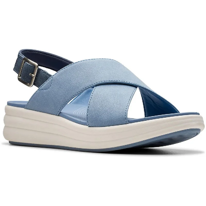 Adjustable Strap Women's Sandals with a Padded Heel in Pink for a Custom FitCloudsteppers by Clarks Womens Drift Sun Faux Leather Cri- Slingback Sandals Adjustable Strap Women's Sandals with a Padded Heel in Pink for a Custom FitCloudsteppers by Clarks Womens Drift Sun Faux Leather Cri- Slingback Sandals