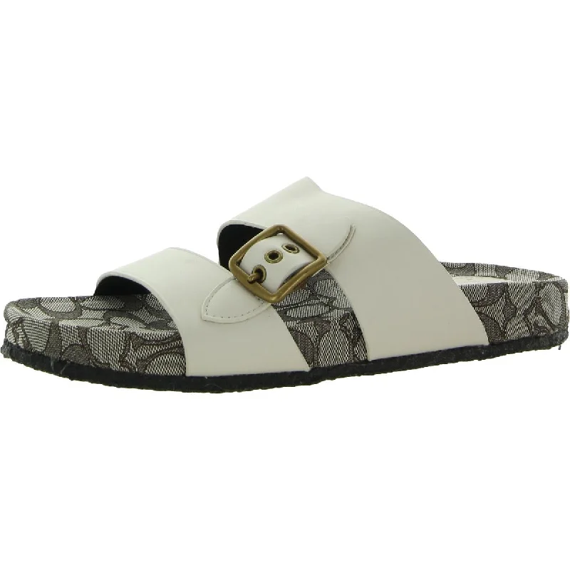 Women's Strappy Gladiator Sandals with Buckle Closures in Tan for a Boho LookCoach Womens Addison Slip On Leather Slide Sandals Women's Strappy Gladiator Sandals with Buckle Closures in Tan for a Boho LookCoach Womens Addison Slip On Leather Slide Sandals