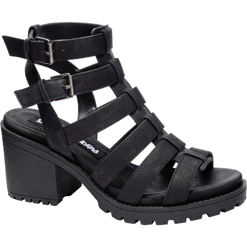 Sustainable Women's Recycled Material Sandals in Beige for Eco - Conscious ShoppersDirty Laundry Womens Fun Stuff Lugged Sole Gladiator Heel Sandals