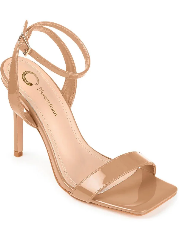 Women's Sandals with a Glitter - Coated Strap in Gold for a Sparkly Summer OutfitDorian Womens Patent Square Toe Heels Women's Sandals with a Glitter - Coated Strap in Gold for a Sparkly Summer OutfitDorian Womens Patent Square Toe Heels