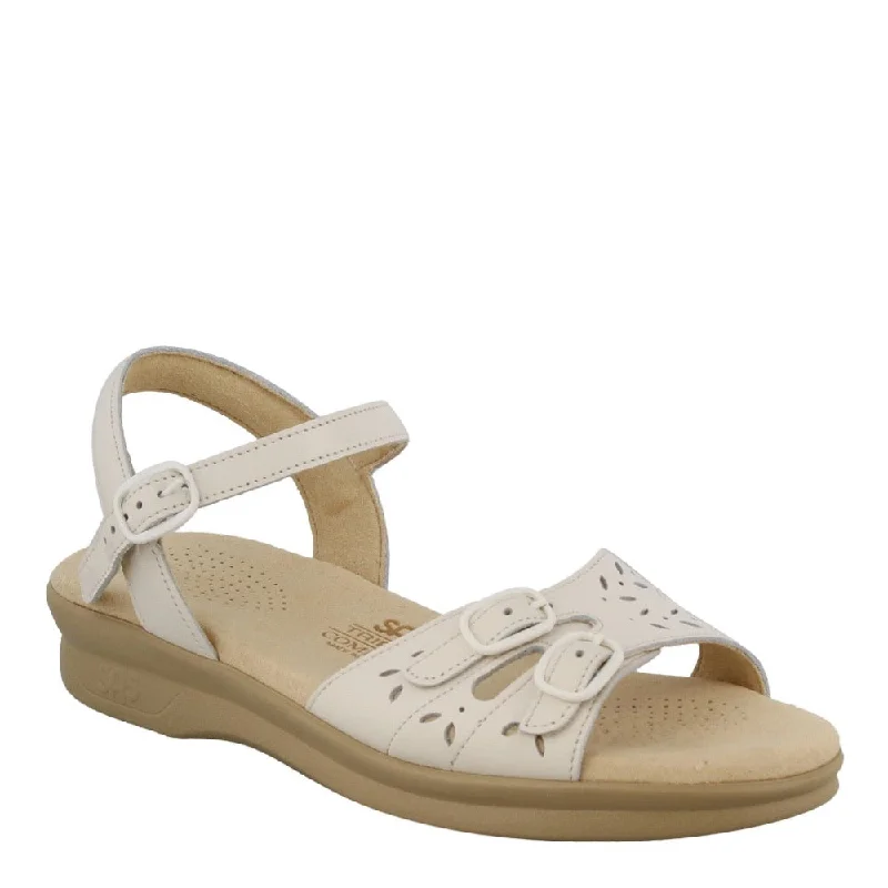 Women's Ankle - Strap Sandals with a Block Heel in Red for a Sophisticated StyleSAS Women's Duo Quarter Strap Sandal White Women's Ankle - Strap Sandals with a Block Heel in Red for a Sophisticated StyleSAS Women's Duo Quarter Strap Sandal White