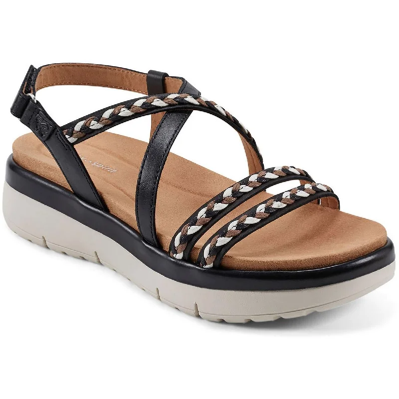 Elastic - Strap Women's Sandals with a Padded Toe in Teal for Easy On - and - OffEasy Spirit Womens Ivani Leather Flatform Slingback Sandals Elastic - Strap Women's Sandals with a Padded Toe in Teal for Easy On - and - OffEasy Spirit Womens Ivani Leather Flatform Slingback Sandals