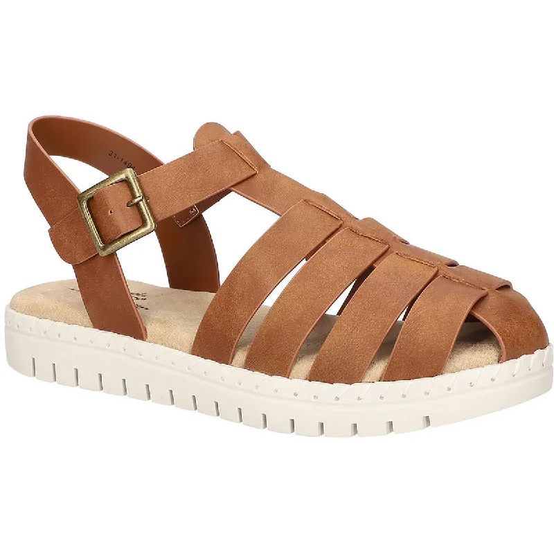 Women's Leather - Strapped Sandals with a Braided Detail in Brown for a Rustic AppealEasy Street Womens Denalize Faux Leather Comfort Slingback Sandals Women's Leather - Strapped Sandals with a Braided Detail in Brown for a Rustic AppealEasy Street Womens Denalize Faux Leather Comfort Slingback Sandals