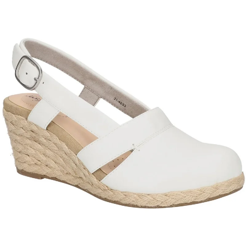 Adjustable Strap Women's Sandals with a Padded Heel in Pink for a Custom FitEasy Street Womens Stargaze Faux Leather Closed Toe Wedge Sandals Adjustable Strap Women's Sandals with a Padded Heel in Pink for a Custom FitEasy Street Womens Stargaze Faux Leather Closed Toe Wedge Sandals