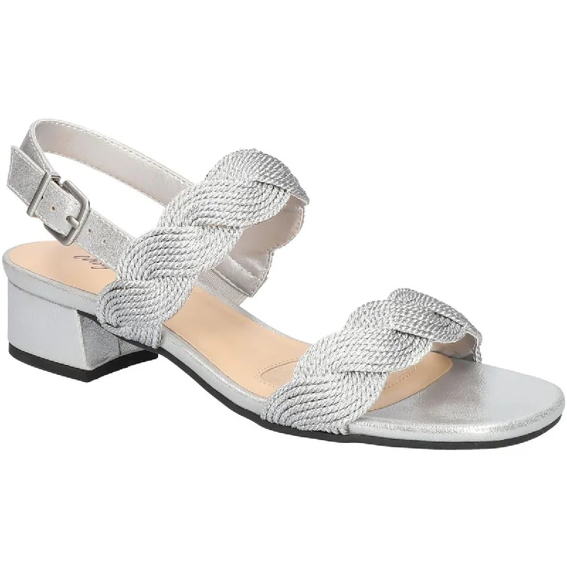 Women's Flat Slide Sandals with a Memory Foam Insole in White for All - Day ComfortEasy Street Womens Woven Ankle Strap Women's Flat Slide Sandals with a Memory Foam Insole in White for All - Day ComfortEasy Street Womens Woven Ankle Strap