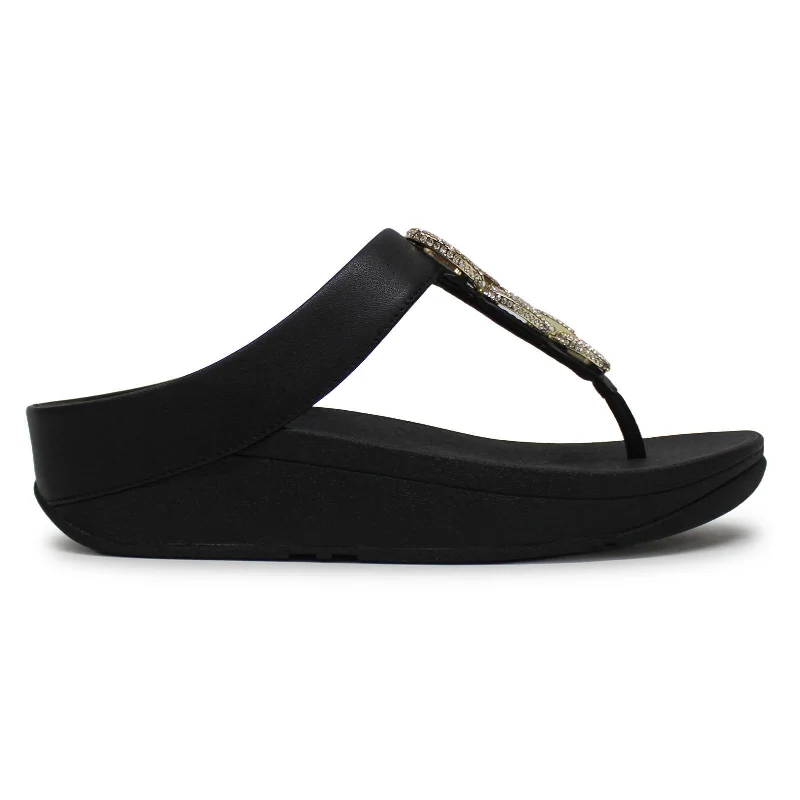 Waterproof Women's Rubber Beach Sandals with Arch Support in Blue for Water ActivitiesFino Crystal Chain Toe Post Leather Women's Slip On Sandals Waterproof Women's Rubber Beach Sandals with Arch Support in Blue for Water ActivitiesFino Crystal Chain Toe Post Leather Women's Slip On Sandals