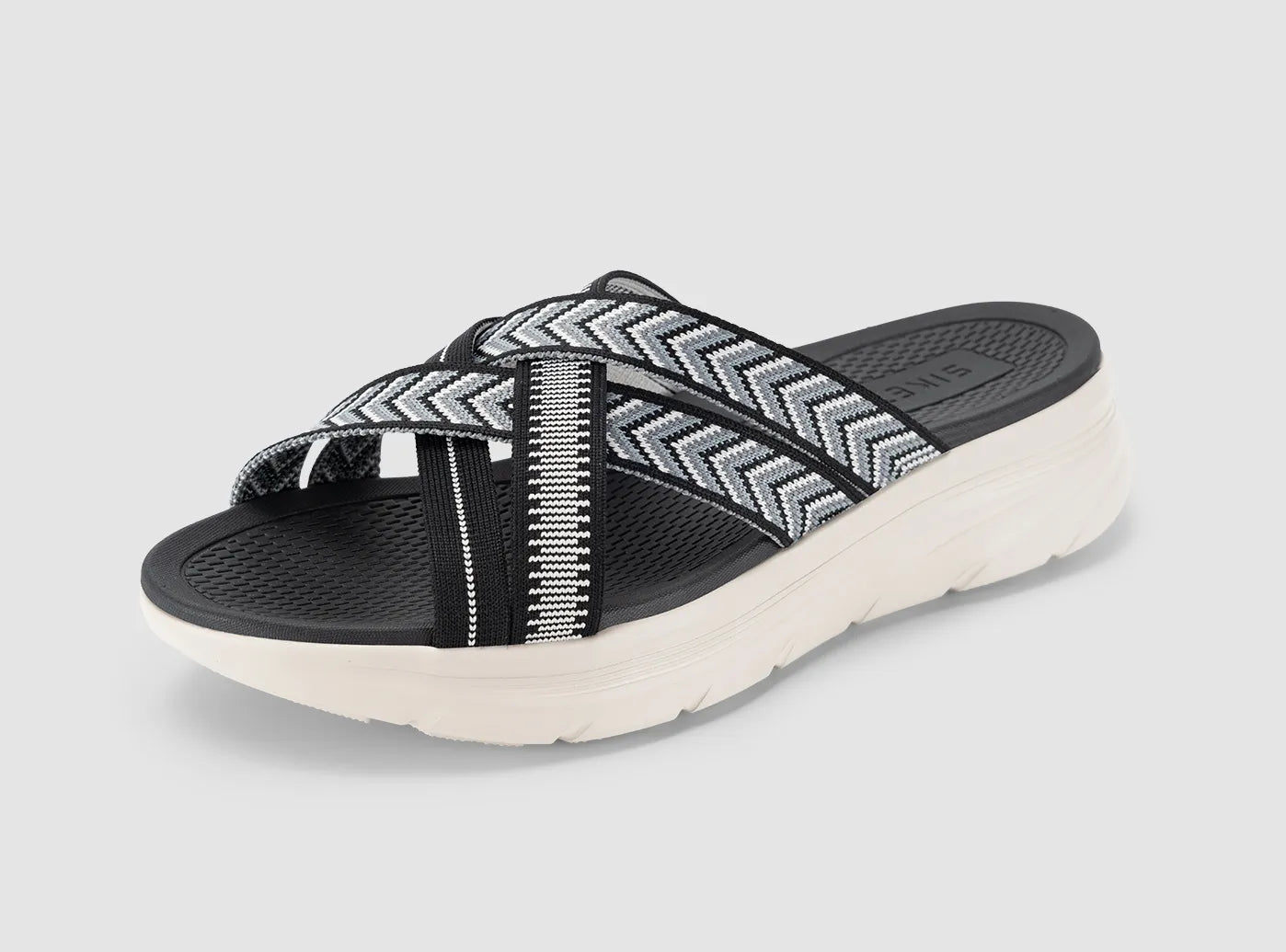 Shock - Absorbing Women's Sandals with a Soft Insole in Black for Active LifestylesFitVille Women's Elastic Sandals Shock - Absorbing Women's Sandals with a Soft Insole in Black for Active LifestylesFitVille Women's Elastic Sandals
