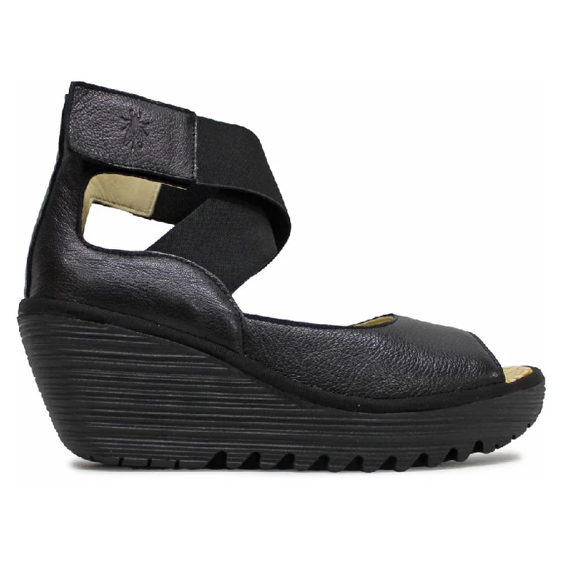 Women's Cork - Soled Espadrille Sandals with a Rope - Trimmed Upper in Navy for a Summer VibeYEFI473FLY Mousse Leather Women's Wedge Heels Sandals Women's Cork - Soled Espadrille Sandals with a Rope - Trimmed Upper in Navy for a Summer VibeYEFI473FLY Mousse Leather Women's Wedge Heels Sandals
