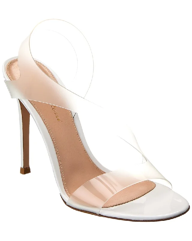 Adjustable Strap Women's Sandals with a Padded Heel in Pink for a Custom FitGianvito Rossi Metropolis 105 Vinyl & Leather Sandal Adjustable Strap Women's Sandals with a Padded Heel in Pink for a Custom FitGianvito Rossi Metropolis 105 Vinyl & Leather Sandal