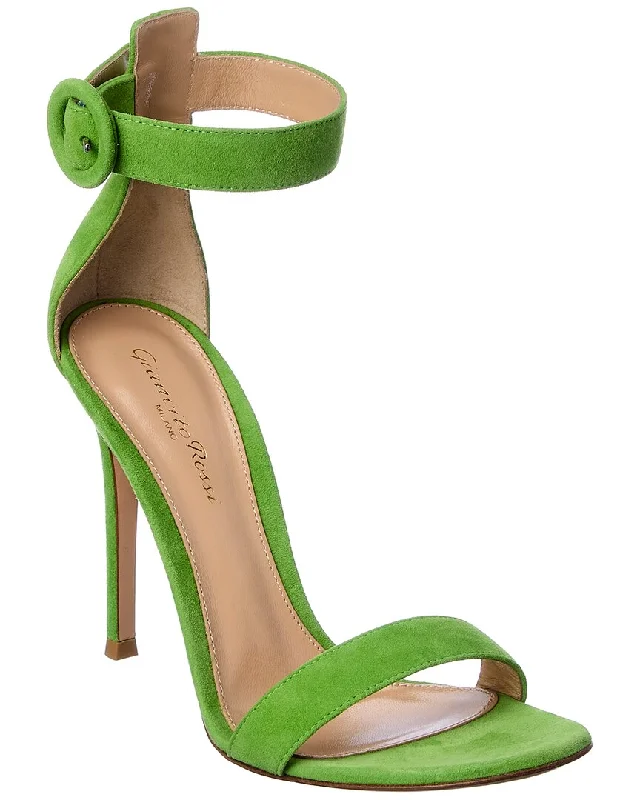 Lightweight Women's Mesh - Paneled Sandals in Yellow for BreathabilityGianvito Rossi Portofino 105 Suede Sandal Lightweight Women's Mesh - Paneled Sandals in Yellow for BreathabilityGianvito Rossi Portofino 105 Suede Sandal