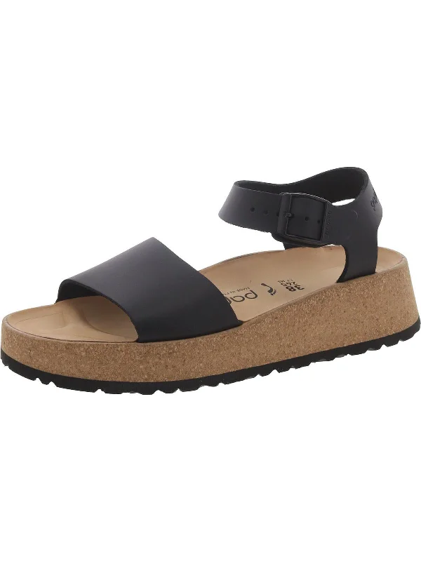 Elastic - Strap Women's Sandals with a Padded Toe in Teal for Easy On - and - OffGlenda Womens Faux Leather Ankle Strap Platform Sandals Elastic - Strap Women's Sandals with a Padded Toe in Teal for Easy On - and - OffGlenda Womens Faux Leather Ankle Strap Platform Sandals