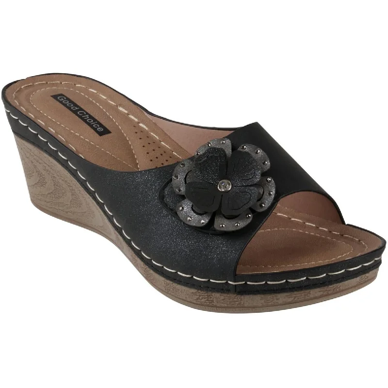 Child - Friendly Women's Sandals with a Secure Buckle in Purple for Moms on the GoGood Choice Womens Naples Faux Leather Lifestyle Slide Sandals Child - Friendly Women's Sandals with a Secure Buckle in Purple for Moms on the GoGood Choice Womens Naples Faux Leather Lifestyle Slide Sandals