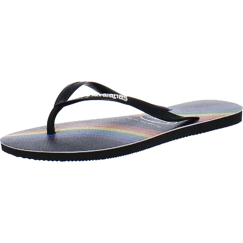 Anti - Slip Women's Sandals with a Grooved Sole in Green for Outdoor AdventuresHavaianas Womens Slim Pride Slip On Shimmer Flip-Flops Anti - Slip Women's Sandals with a Grooved Sole in Green for Outdoor AdventuresHavaianas Womens Slim Pride Slip On Shimmer Flip-Flops