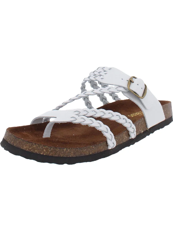 Child - Friendly Women's Sandals with a Secure Buckle in Purple for Moms on the GoHayleigh Womens Leather Slides Footbed Sandals Child - Friendly Women's Sandals with a Secure Buckle in Purple for Moms on the GoHayleigh Womens Leather Slides Footbed Sandals
