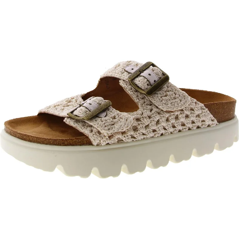 Adjustable Strap Women's Sandals with a Padded Heel in Pink for a Custom FitHey Girl Womens Rumor Has It Crochet Slip-On Slide Sandals Adjustable Strap Women's Sandals with a Padded Heel in Pink for a Custom FitHey Girl Womens Rumor Has It Crochet Slip-On Slide Sandals