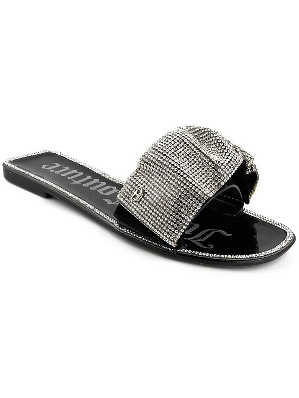 Women's Ankle - Strap Sandals with a Block Heel in Red for a Sophisticated StyleHollyn Womens Embellished Slip-On Slide Sandals Women's Ankle - Strap Sandals with a Block Heel in Red for a Sophisticated StyleHollyn Womens Embellished Slip-On Slide Sandals