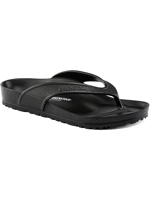 Sustainable Women's Recycled Material Sandals in Beige for Eco - Conscious ShoppersHonolulu Womens Slip-On Toe-Post Slide Sandals