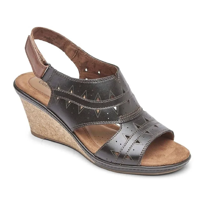 Sustainable Women's Recycled Material Sandals in Beige for Eco - Conscious ShoppersJanna Perf Sling Sandal In Black Sustainable Women's Recycled Material Sandals in Beige for Eco - Conscious ShoppersJanna Perf Sling Sandal In Black