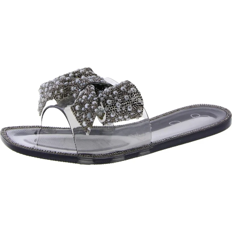 Child - Friendly Women's Sandals with a Secure Buckle in Purple for Moms on the GoJessica Simpson Womens Kilenya Bow Slip On Slide Sandals Child - Friendly Women's Sandals with a Secure Buckle in Purple for Moms on the GoJessica Simpson Womens Kilenya Bow Slip On Slide Sandals