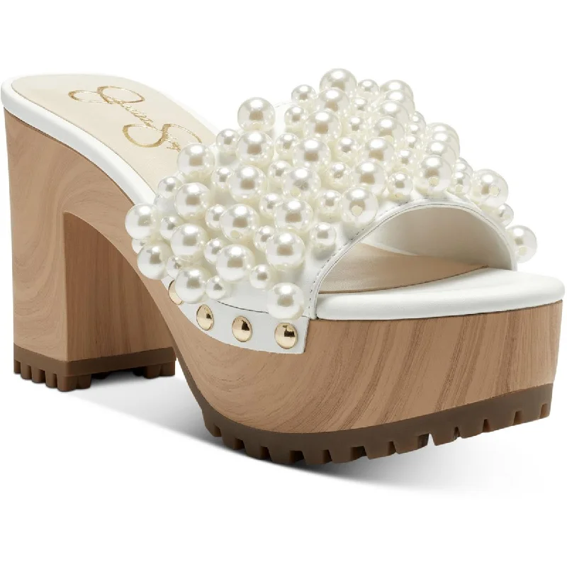 Shock - Absorbing Women's Sandals with a Soft Insole in Black for Active LifestylesJessica Simpson Womens Telina4 Embellished Summer Mule Sandals Shock - Absorbing Women's Sandals with a Soft Insole in Black for Active LifestylesJessica Simpson Womens Telina4 Embellished Summer Mule Sandals