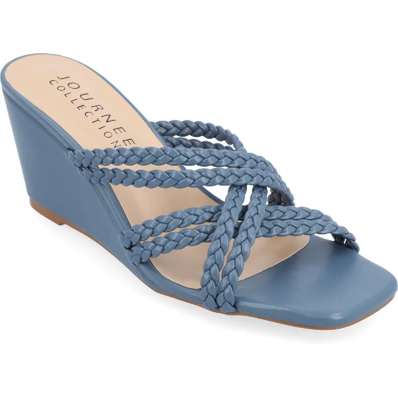 Orthopedic Women's Sandals with Arch Support in Gray for Foot HealthJournee Collection Womens BAYLEN Beachy Square toe Wedge Sandals Orthopedic Women's Sandals with Arch Support in Gray for Foot HealthJournee Collection Womens BAYLEN Beachy Square toe Wedge Sandals