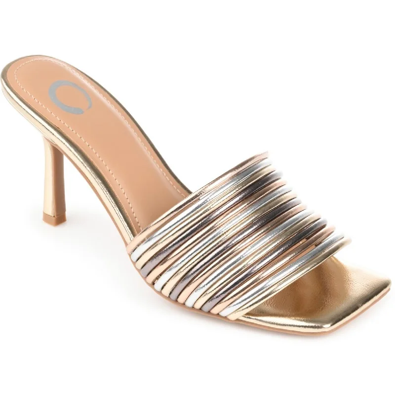 Sustainable Women's Recycled Material Sandals in Beige for Eco - Conscious ShoppersJournee Collection Womens Calliope Faux Leather Slip On Heels Sustainable Women's Recycled Material Sandals in Beige for Eco - Conscious ShoppersJournee Collection Womens Calliope Faux Leather Slip On Heels
