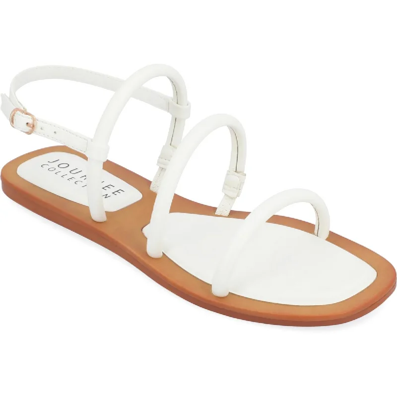 Shock - Absorbing Women's Sandals with a Soft Insole in Black for Active LifestylesJournee Collection Womens Karrio Faux Leather Dressy Strappy Sandals Shock - Absorbing Women's Sandals with a Soft Insole in Black for Active LifestylesJournee Collection Womens Karrio Faux Leather Dressy Strappy Sandals