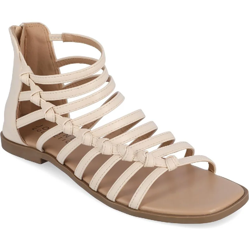 Waterproof Women's Rubber Beach Sandals with Arch Support in Blue for Water ActivitiesJournee Collection Womens Petrra Faux Leather Ankle Gladiator Sandals Waterproof Women's Rubber Beach Sandals with Arch Support in Blue for Water ActivitiesJournee Collection Womens Petrra Faux Leather Ankle Gladiator Sandals