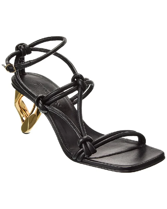 Women's Sandals with a Floral - Printed Upper in Pink for a Feminine Spring LookJW Anderson Chain Link Leather Sandal Women's Sandals with a Floral - Printed Upper in Pink for a Feminine Spring LookJW Anderson Chain Link Leather Sandal