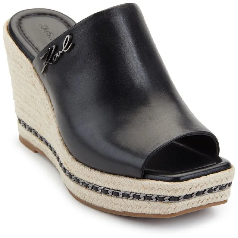 Women's Sandals with a Glitter - Coated Strap in Gold for a Sparkly Summer OutfitKarl Lagerfeld Paris Womens Corissa Slides Wedge Sandals Women's Sandals with a Glitter - Coated Strap in Gold for a Sparkly Summer OutfitKarl Lagerfeld Paris Womens Corissa Slides Wedge Sandals