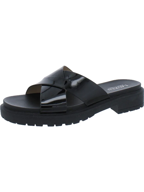 Women's Leather - Strapped Sandals with a Braided Detail in Brown for a Rustic AppealKelsie Womens Criss-Cross Front Lugged Sole Slide Sandals Women's Leather - Strapped Sandals with a Braided Detail in Brown for a Rustic AppealKelsie Womens Criss-Cross Front Lugged Sole Slide Sandals