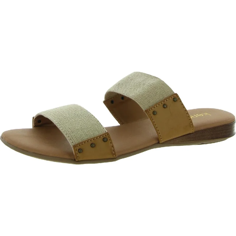 Women's Leather - Strapped Sandals with a Braided Detail in Brown for a Rustic AppealKensie Womens Braelyn Faux Leather Studded Flat Sandals Women's Leather - Strapped Sandals with a Braided Detail in Brown for a Rustic AppealKensie Womens Braelyn Faux Leather Studded Flat Sandals