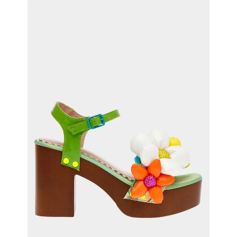 Women's Sandals with a Wedge Heel and a Tassel Detail in Orange for a Trendy LookKinslee Green Multi Women's Sandals with a Wedge Heel and a Tassel Detail in Orange for a Trendy LookKinslee Green Multi