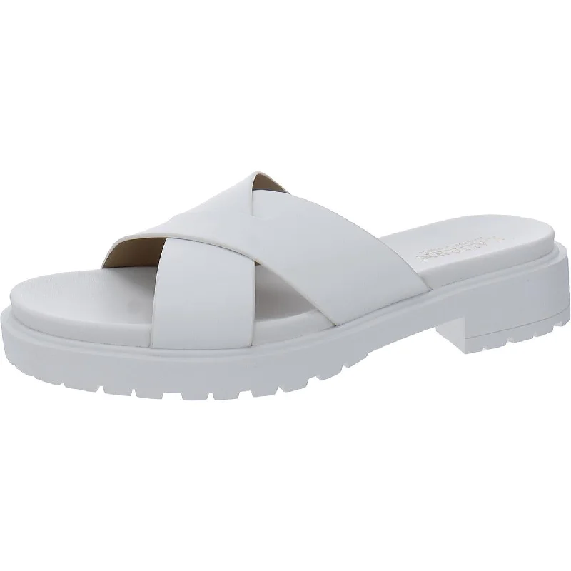 Women's Rhinestone - Embellished Open - Toe Sandals in Silver for a Glamorous Party LookLauren Ralph Lauren Womens Kelsie Criss-Cross Front Lugged Sole Slide Sandals Women's Rhinestone - Embellished Open - Toe Sandals in Silver for a Glamorous Party LookLauren Ralph Lauren Womens Kelsie Criss-Cross Front Lugged Sole Slide Sandals