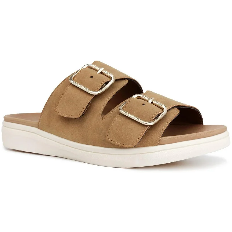 Waterproof Women's Rubber Beach Sandals with Arch Support in Blue for Water ActivitiesLondon Fog Womens Lorraine Faux Leather Double Buckle Slide Sandals Waterproof Women's Rubber Beach Sandals with Arch Support in Blue for Water ActivitiesLondon Fog Womens Lorraine Faux Leather Double Buckle Slide Sandals