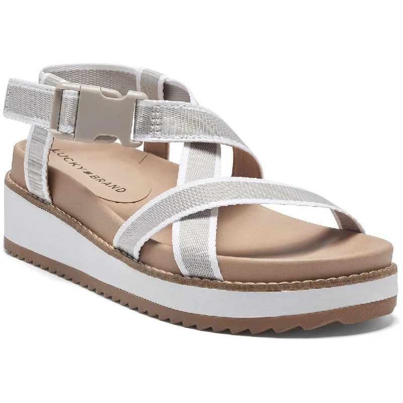 Women's Sandals with a Glitter - Coated Strap in Gold for a Sparkly Summer OutfitLucky Brand Womens Imbae Peep Toe Casual Slingback Sandals Women's Sandals with a Glitter - Coated Strap in Gold for a Sparkly Summer OutfitLucky Brand Womens Imbae Peep Toe Casual Slingback Sandals