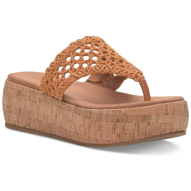 Women's Flat Slide Sandals with a Memory Foam Insole in White for All - Day ComfortLucky Brand Womens Jaslene Macrame Slip On Flatform Sandals Women's Flat Slide Sandals with a Memory Foam Insole in White for All - Day ComfortLucky Brand Womens Jaslene Macrame Slip On Flatform Sandals