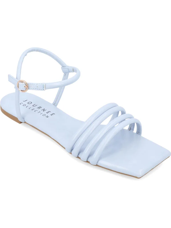 Women's Strappy Gladiator Sandals with Buckle Closures in Tan for a Boho LookLyddea Womens Faux Leather Square Toe Ankle Strap Women's Strappy Gladiator Sandals with Buckle Closures in Tan for a Boho LookLyddea Womens Faux Leather Square Toe Ankle Strap