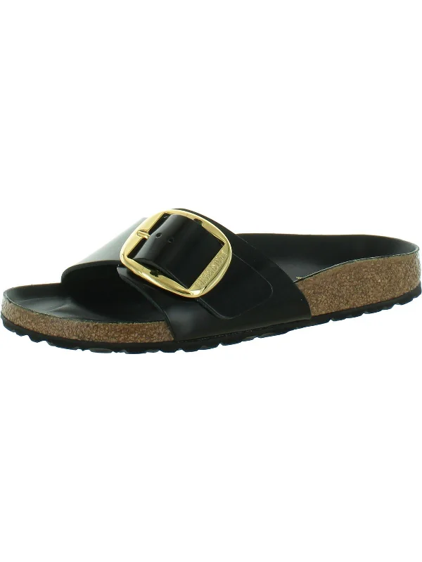 Adjustable Strap Women's Sandals with a Padded Heel in Pink for a Custom FitMadrid Big Buckle Womens Patent Leather Flat Slide Sandals Adjustable Strap Women's Sandals with a Padded Heel in Pink for a Custom FitMadrid Big Buckle Womens Patent Leather Flat Slide Sandals