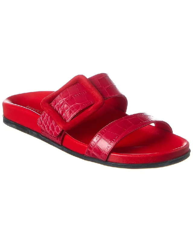 Plus Size Women's Wide - Width Platform Sandals in Black for Added Comfort and HeightManolo Blahnik Mayfu Croc-Embossed Leather Sandal Plus Size Women's Wide - Width Platform Sandals in Black for Added Comfort and HeightManolo Blahnik Mayfu Croc-Embossed Leather Sandal