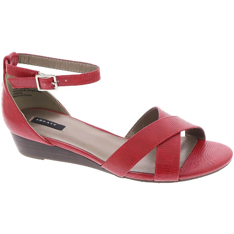 Elastic - Strap Women's Sandals with a Padded Toe in Teal for Easy On - and - OffMasseys Womens Brooklyn Faux Leather Criss-Cross Ankle Strap Elastic - Strap Women's Sandals with a Padded Toe in Teal for Easy On - and - OffMasseys Womens Brooklyn Faux Leather Criss-Cross Ankle Strap