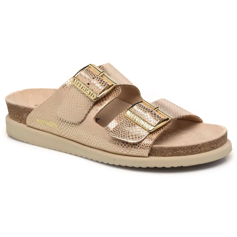 Orthopedic Women's Sandals with Arch Support in Gray for Foot HealthHester Metallic Leather Women's Slide Sandals Orthopedic Women's Sandals with Arch Support in Gray for Foot HealthHester Metallic Leather Women's Slide Sandals