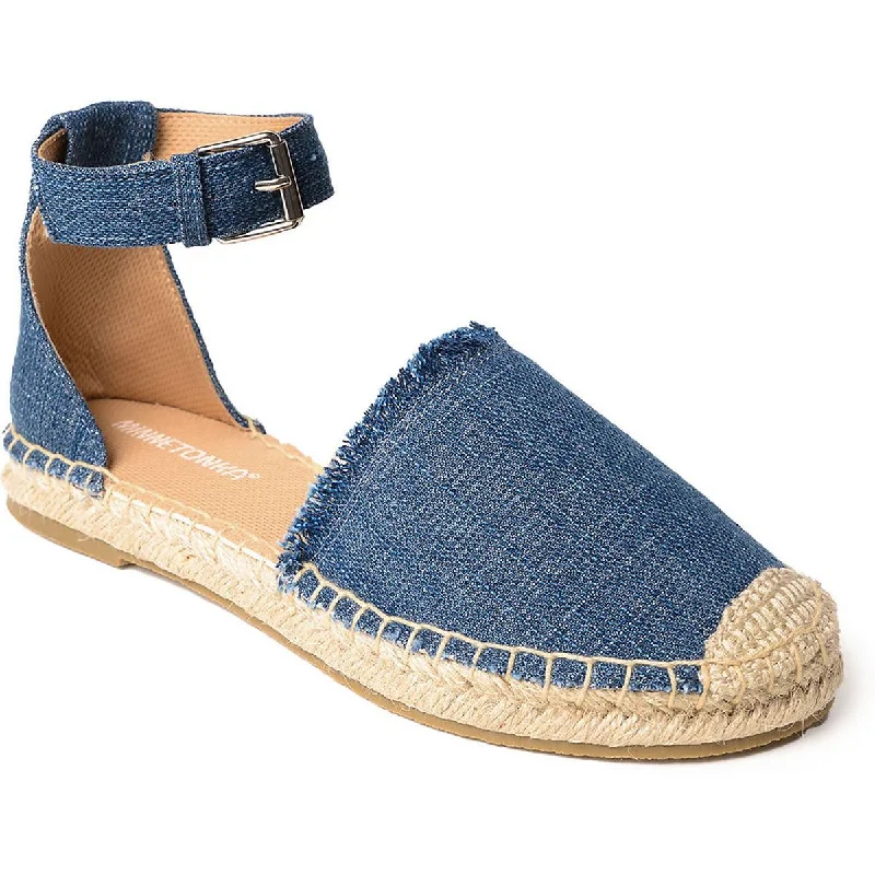 Women's Ankle - Strap Sandals with a Block Heel in Red for a Sophisticated StyleMinnetonka Womens Prima Denim Cut-Out Ankle Strap Women's Ankle - Strap Sandals with a Block Heel in Red for a Sophisticated StyleMinnetonka Womens Prima Denim Cut-Out Ankle Strap