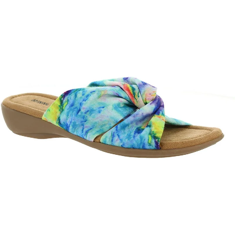 Anti - Slip Women's Sandals with a Grooved Sole in Green for Outdoor AdventuresMinnetonka Womens Sarong Tie-Dye Criss-Cross Slide Sandals Anti - Slip Women's Sandals with a Grooved Sole in Green for Outdoor AdventuresMinnetonka Womens Sarong Tie-Dye Criss-Cross Slide Sandals