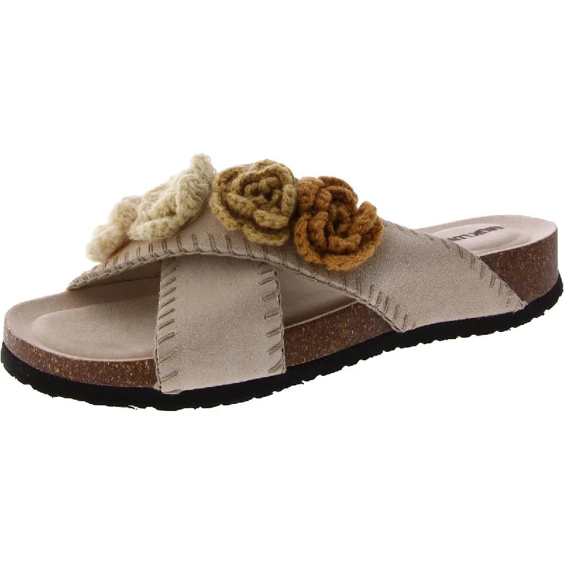 Anti - Slip Women's Sandals with a Grooved Sole in Green for Outdoor AdventuresMuk Luks Womens Penelope Suede Criss-Cross Slide Sandals Anti - Slip Women's Sandals with a Grooved Sole in Green for Outdoor AdventuresMuk Luks Womens Penelope Suede Criss-Cross Slide Sandals