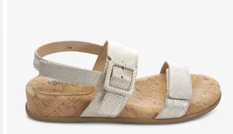 Child - Friendly Women's Sandals with a Secure Buckle in Purple for Moms on the GoNelly Sandal In Off White/silver Child - Friendly Women's Sandals with a Secure Buckle in Purple for Moms on the GoNelly Sandal In Off White/silver